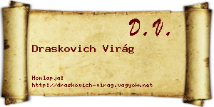 Draskovich Virág névjegykártya